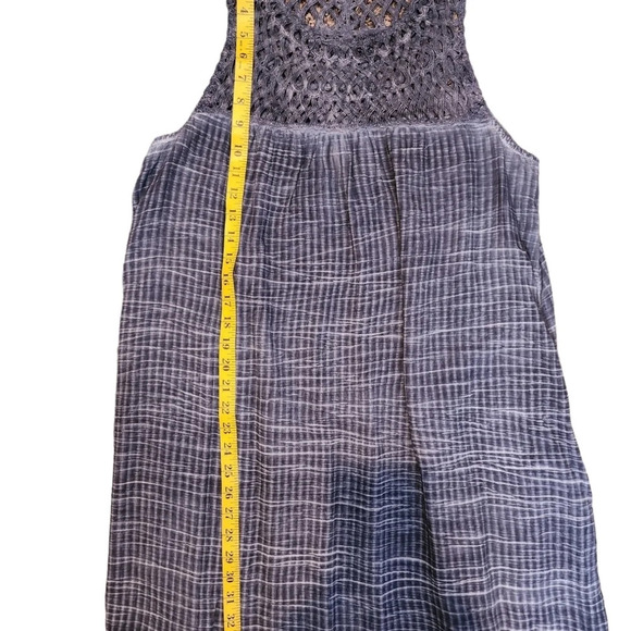Pilcro and the Letterpress Anthropologie Macrame Tunic Dress Blue Size MP - Picture 15 of 15